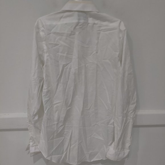 SOILED Calvin Klein Mens Slim Fit Non Iron Dress White Sz 15 34/35 $75 2A151 - Picture 2 of 3